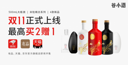 谷小酒攜有品、天貓備戰(zhàn)“雙11”：4款新品上線，爆款買2贈(zèng)1