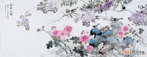 當(dāng)代花鳥畫美女作家，許芬藝術(shù)簡介