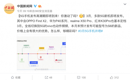 vivo沖擊全系5G！vivo S系列新品S6被曝加入5G行列