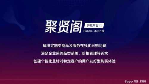 商越發(fā)布聚賢閣1.1版，開創(chuàng)國內(nèi)首個支持punchout方式對接的采購SaaS平臺！