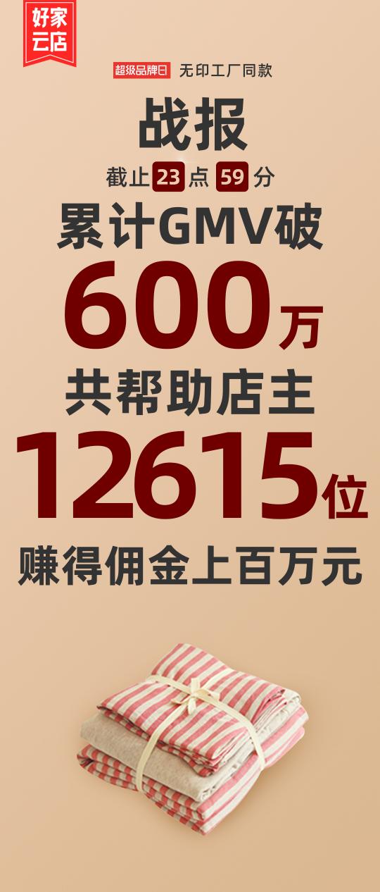 好家云店無印同款超品日：24小時GMV破600萬，幫助店主賺得百萬傭金