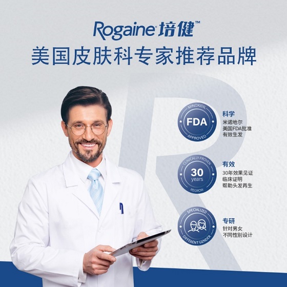 最有效治療脫發(fā)品牌！美國Rogaine進入中國