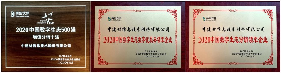 中建信息斬獲2020中國數(shù)字生態(tài)大會多項榮譽