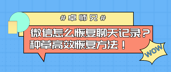 微信怎么恢復(fù)聊天記錄？種草高效恢復(fù)方法！