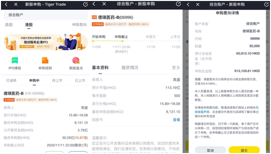 德琪醫(yī)藥沖刺港交所今起招股，老虎證券打新通道已開啟最高支持15倍杠桿