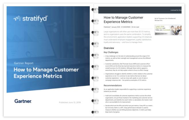 斯圖飛騰Stratifyd：Gartner客戶體驗指標(biāo)管理報告