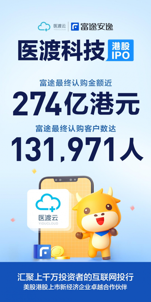 騰訊加持的「醫(yī)渡科技」公開認購火爆，富途與中金、高盛等知名投行共同助力