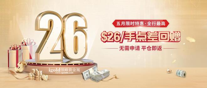 5月黃金投資信號(hào)全揭秘！領(lǐng)峰點(diǎn)差回贈(zèng)加碼，助力炒黃金！