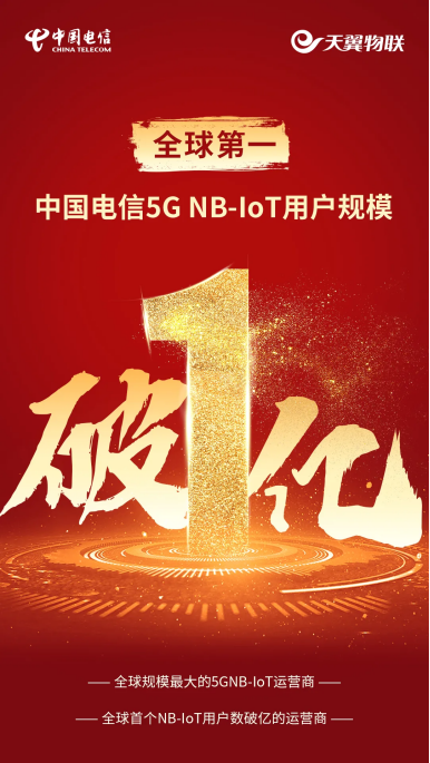 5G NB-IoT用戶規(guī)模破1億 中國電信聚合產(chǎn)業(yè)生態(tài)釋放5G物聯(lián)新價值