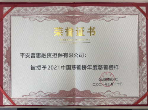 多角度、深層次履行社會責任，平安普惠榮獲“年度慈善榜樣”