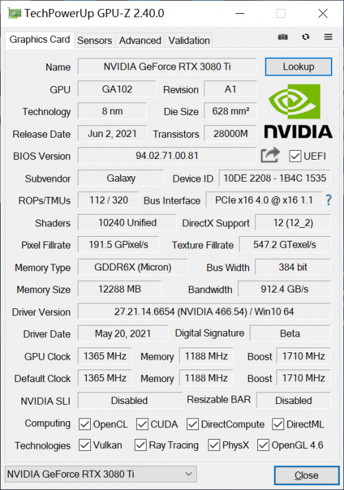 影馳 RTX 3080Ti評(píng)測(cè) 