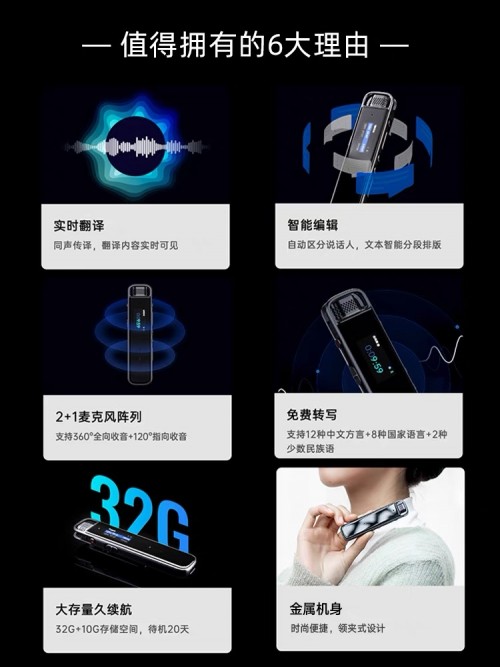 618狂歡來襲，訊飛智能錄音筆A1B1H1入手不虧