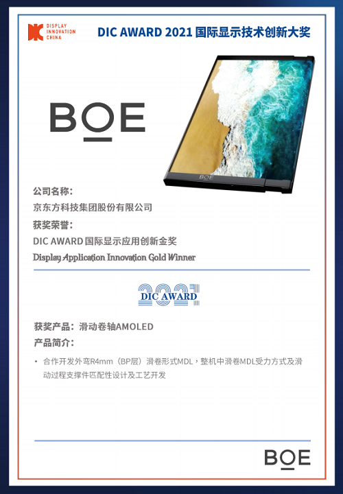 DIC 2021 顯示技術及應用創(chuàng)新展在滬啟幕！DIC AWARD獎項揭曉，這些顯示企業(yè)摘得桂冠！