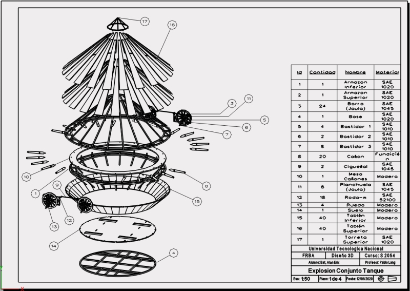 現(xiàn)代與歷史的碰撞：阿根廷學(xué)生應(yīng)用中望3D，技術(shù)重現(xiàn)達(dá)·芬奇“飛碟”坦克原型