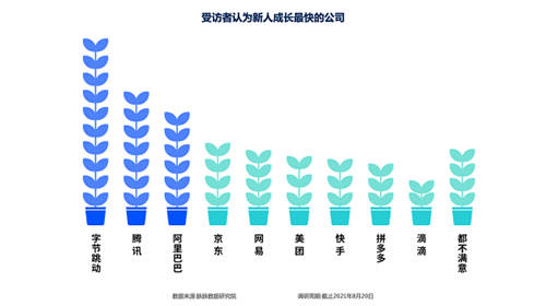 脈脈人才擇業(yè)報告出爐 互聯(lián)網(wǎng)新人看重成長力 字節(jié)跳動成首選