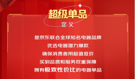 超低價 有品質(zhì) 放心購：京東攜手電器品牌首次推出超級單品