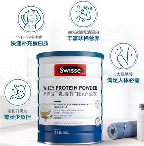 Swisse高純度乳清蛋白粉，健康塑形好伴侶