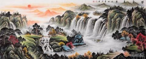 辦公室掛什么畫(huà)風(fēng)水好？畫(huà)家宋唐山水畫(huà)裝飾美景財(cái)運(yùn)旺！