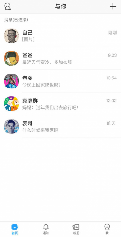 適合爸媽用的手機App，與你App，主打照片共享的聊天軟件