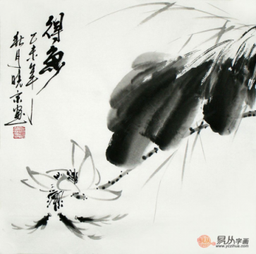 文雅的書(shū)房裝飾掛畫(huà)，精品水墨寫(xiě)意花鳥(niǎo)畫(huà)作品