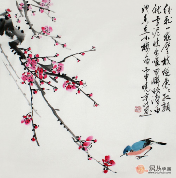 文雅的書(shū)房裝飾掛畫(huà)，精品水墨寫(xiě)意花鳥(niǎo)畫(huà)作品