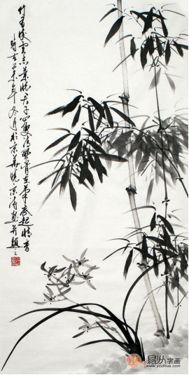 文雅的書(shū)房裝飾掛畫(huà)，精品水墨寫(xiě)意花鳥(niǎo)畫(huà)作品