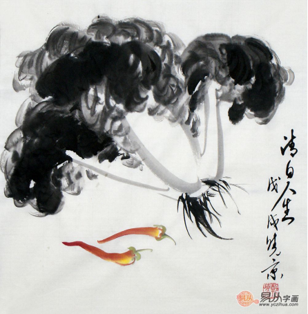 文雅的書(shū)房裝飾掛畫(huà)，精品水墨寫(xiě)意花鳥(niǎo)畫(huà)作品