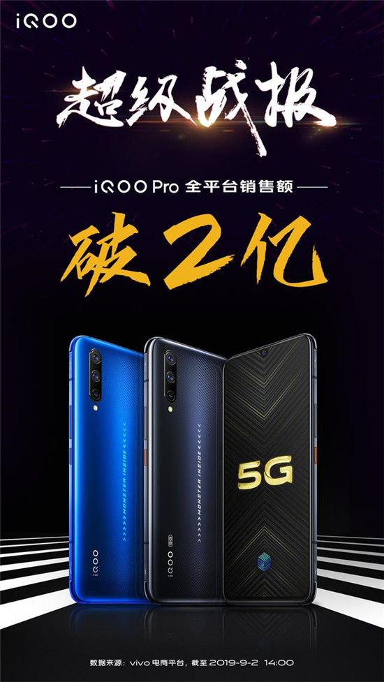 超級戰(zhàn)報 iQOO Pro全平臺銷售額破2億