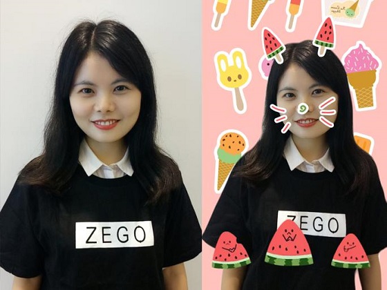 ZEGO“音視頻+”整體化解決方案三：美顏貼紙