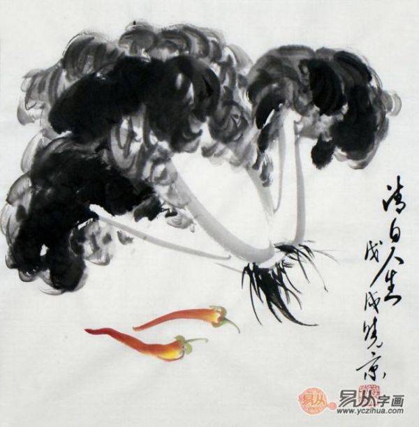 什么畫掛在玄關(guān)寓意好？掛鄭曉京白菜國畫 擁有好風(fēng)水的家