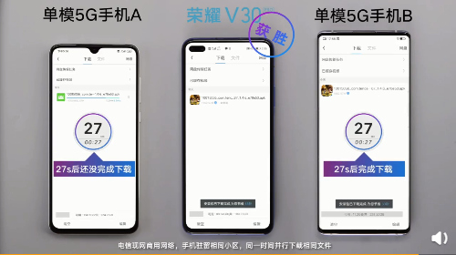 榮耀V30 5G通訊能力強勁，帶給你極速5G新體驗