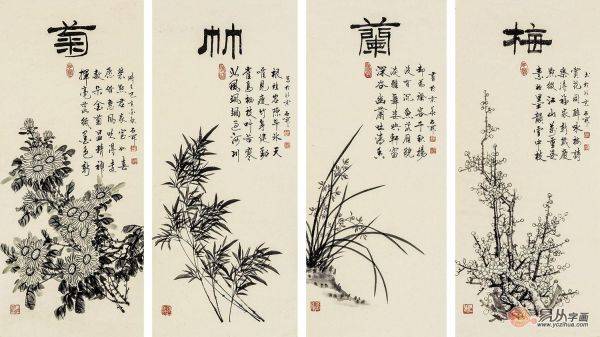 客廳內(nèi)掛什么字畫(huà)好，吉祥又有品的名家石開(kāi)花鳥(niǎo)畫(huà)匯總