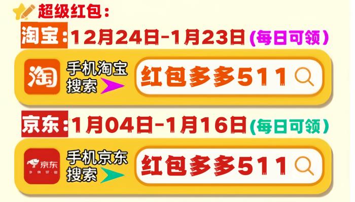 2025年淘寶京東年貨節(jié)開始結(jié)束時間表：紅包口令滿減規(guī)則攻略來了！